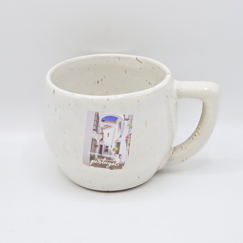 Artisan Rustic Stoneware Coffee Mug 20oz Cream Handmade in Portugal by Sublime